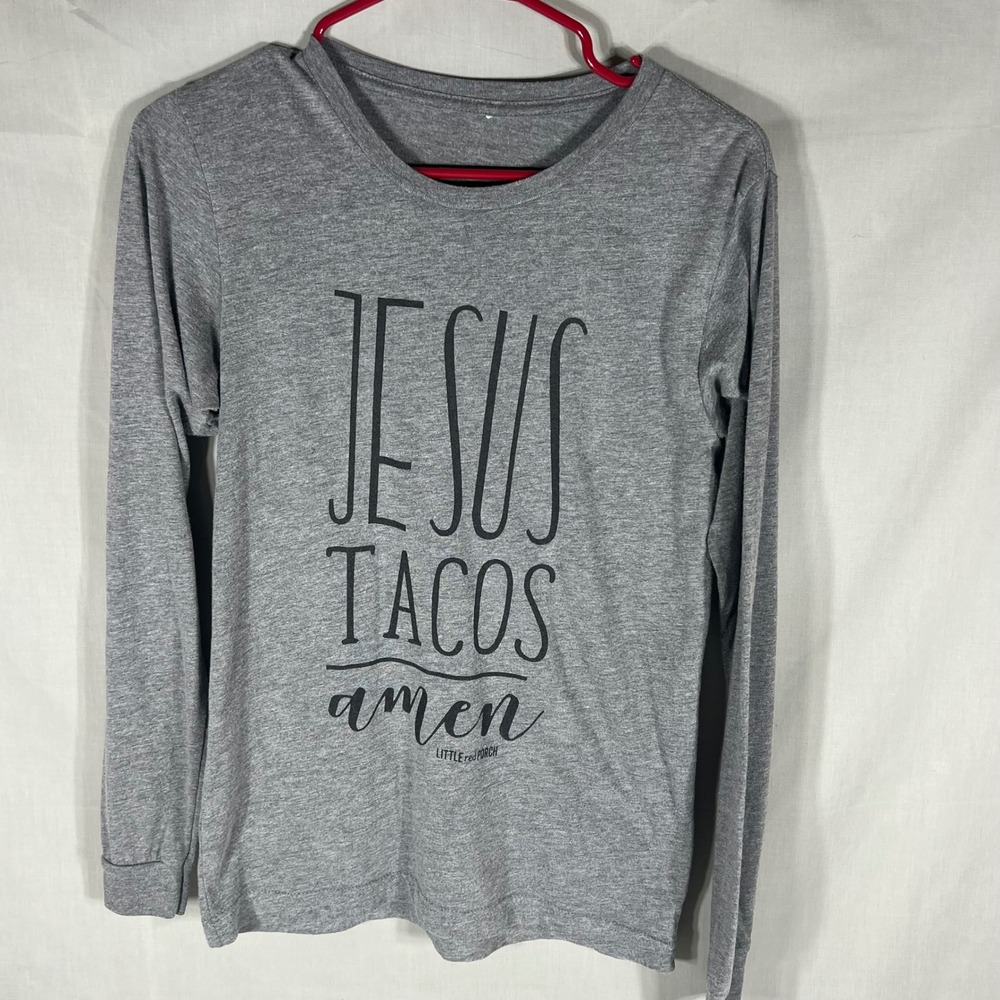 Little Red Porch Graphic Tee Gray Womens S